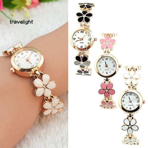 Đồng Hồ Đeo Tay Đính Đá Họa Tiết Hoa Cúc Thời Trang Dành Cho Nữ