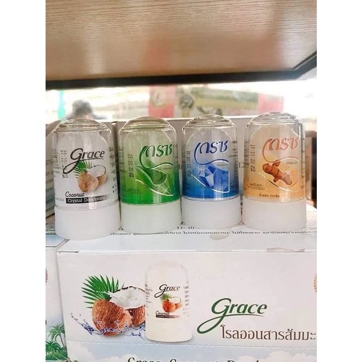 Lăn Khử Mùi Đá Khoáng Grace Thái Lan 70g
