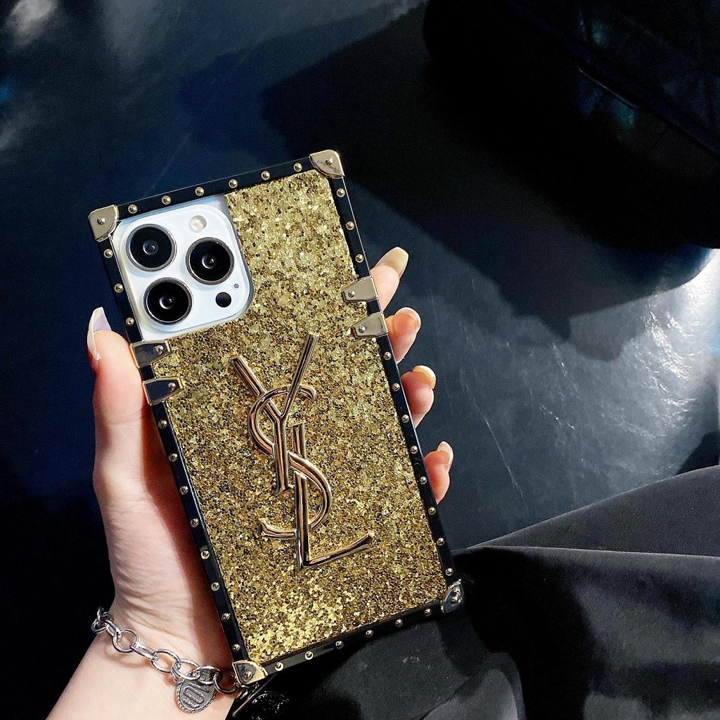 Ốp Điện Thoại Hình Vuông Lấp Lánh Thời Trang Cho Samsung Galaxy A03 A04S A13 A23 A33 A53