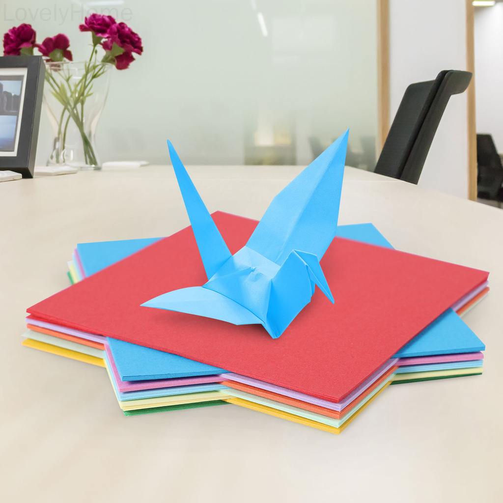 Set 100 Giấy Vuông Nhiều Màu Làm Đồ Thủ Công