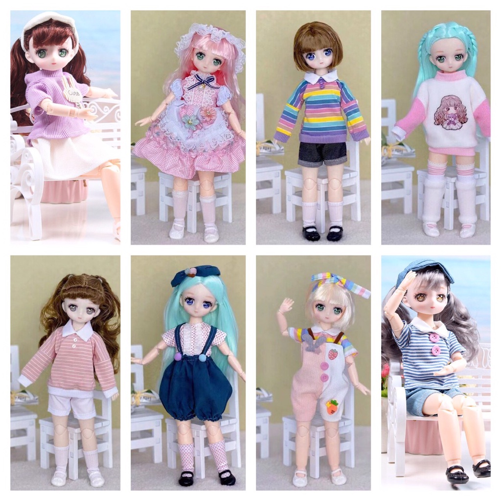 Búp Bê Baboliy Cao 30cm 23 Khớp Mắt 3D Anime Lấp Lánh Dễ Thương