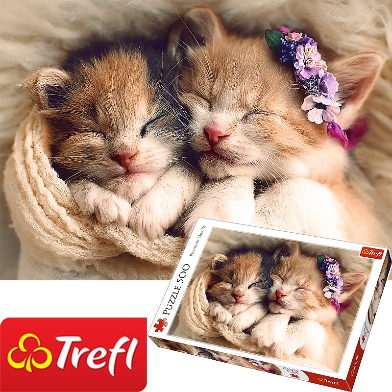 Tranh ghép hình TREFL 37271 - 500 mảnh Những chú mèo ngủ ngon (jigsaw puzzle Tranh ghép chính hãng TREFL)
