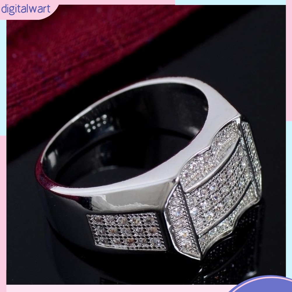 Nhẫn Hợp Kim Đính Đá Thời Trang Dành Cho Nam