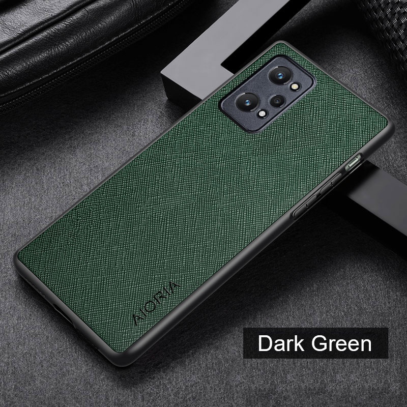 Ốp Bao Da Điện Thoại pu + tpu Họa Tiết Đan Chéo Thanh Lịch Bảo Vệ camera Cho realme gt neo 2 gt neo 2 Ốp