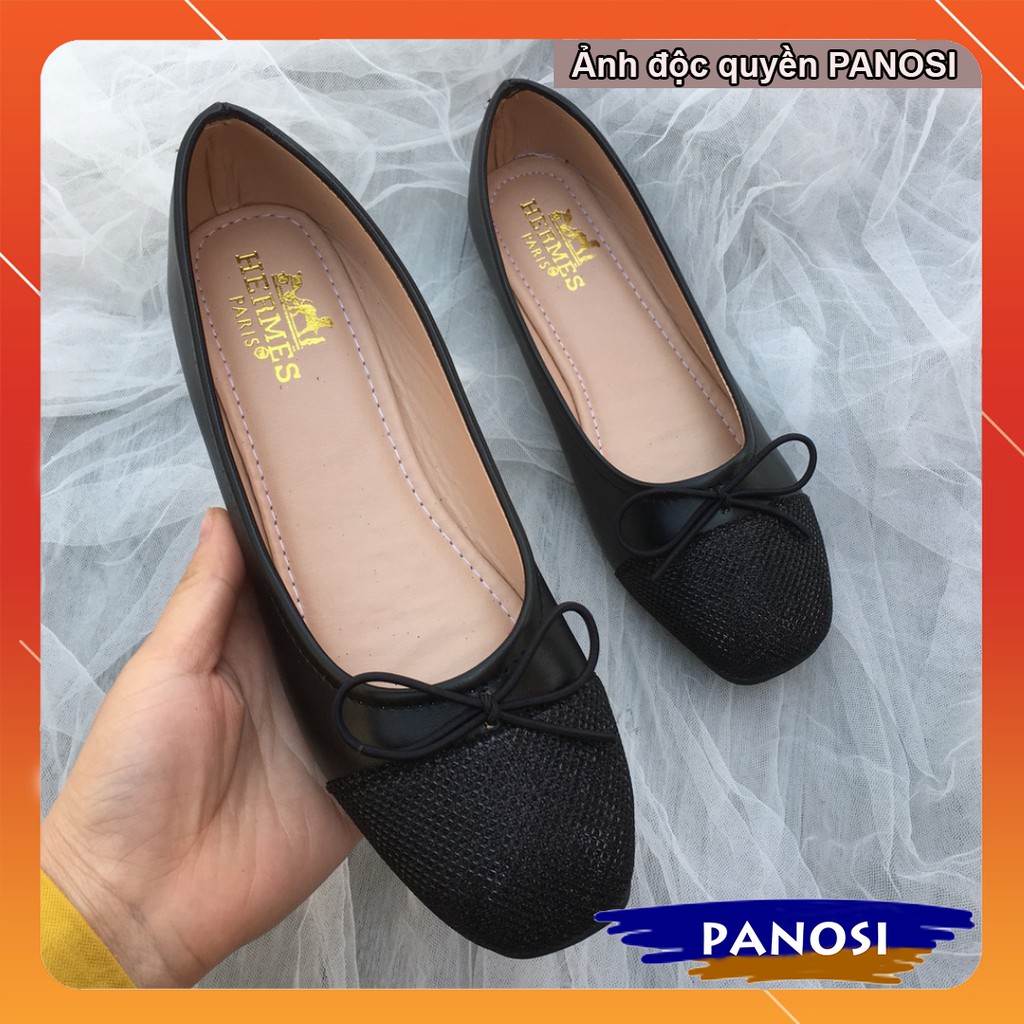 Giày nữ đế bệt đính nơ ấu xinh xắn kiểu dáng công sở sang trọng | BigBuy360 - bigbuy360.vn