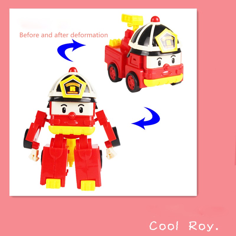 Bộ 6 Xe Robocar Poli biến hình - Hộp Đồ Chơi Robocar Poli Robot Biến Hình Siêu Xe Robot 6 Trong 1 Cao Cấp Dành Cho Bé