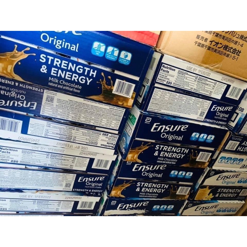 DATE 2024-6 CHAI SỮA NƯỚC ENSURE VỊ CHOCOLATE 237ML - USA