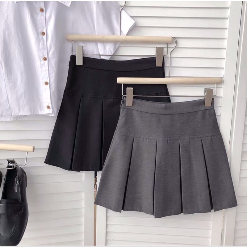 Chân Váy Dáng Chữ A Xếp Ly Bản To 🥰Giảm 35%🥰Chân Váy Xếp Ly Bản To Cạp Cao Phong Cách Hàn Quốc