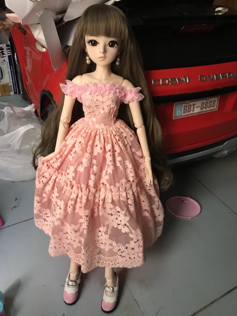 Búp bê doris 1/3 mặc váy thiết kế