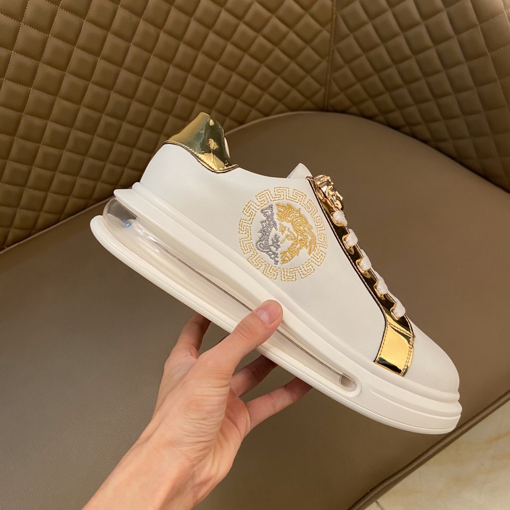 Giày sneakers nam da thật cao cấp VERSACE thiết kế ấn tượng với phần đế độc đáo