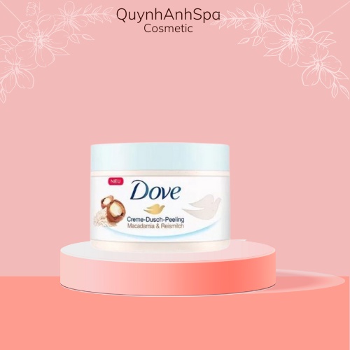 Kem Tẩy Da Chết Toàn Thân Body DOVE Creme Dusch Peeling 225ml Bản Đức, Mỹ quynhanhspa20