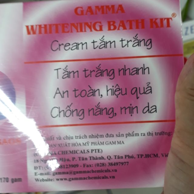 Gamma whitening bath kit tắm trắng