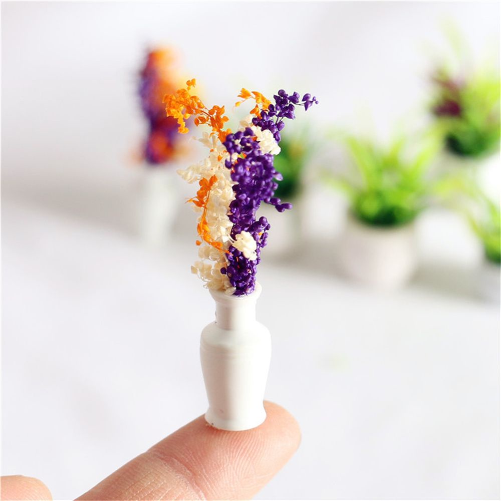 Chậu Hoa Mini Dễ Thương Trang Trí Nhà Búp Bê