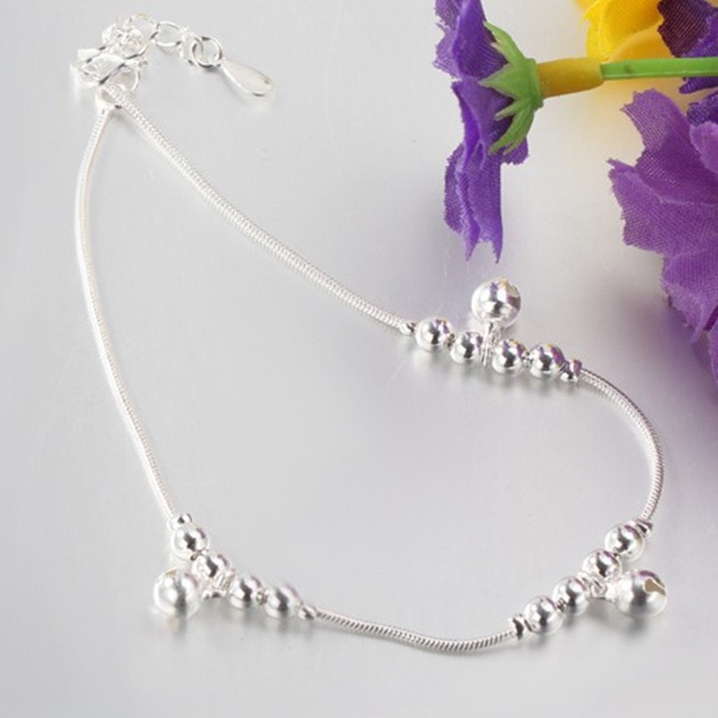 Women's fashion 3 bells 12 beads Luxury bracelet anklet