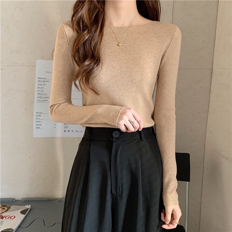 NRVP Áo Sweater Dệt Kim Dài Tay Thiết Kế Mới Thời Trang Theo Phong Cách Hàn Quốc Cho Nữ