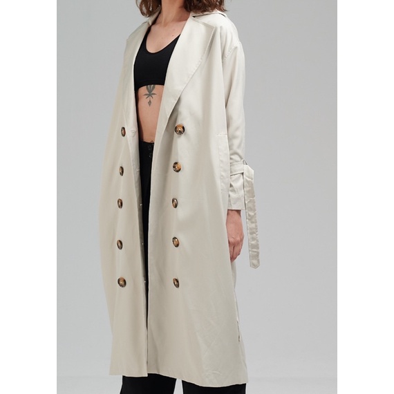 Áo khoác 2 hàng khuy- Kem | BigBuy360 - bigbuy360.vn