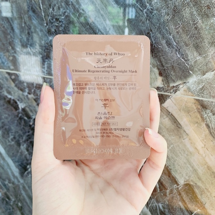 Mặt nạ ngủ tái tạo da Whoo Ultimate regenerating overnight mask 4ml -trẻ hóa ,se nhỏ lỗ chân lông - Tado Cosmetics Store