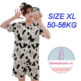 ĐỒ NGỦ BỘ BÒ SỮA LỤA SATIN [MAIMAIHOME]