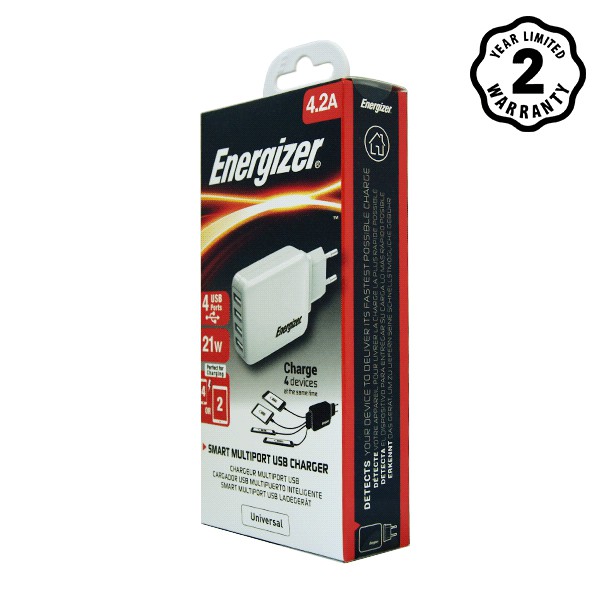 Sạc 4.2A 21W Energizer CL 4USB - USA4BEUCWH5