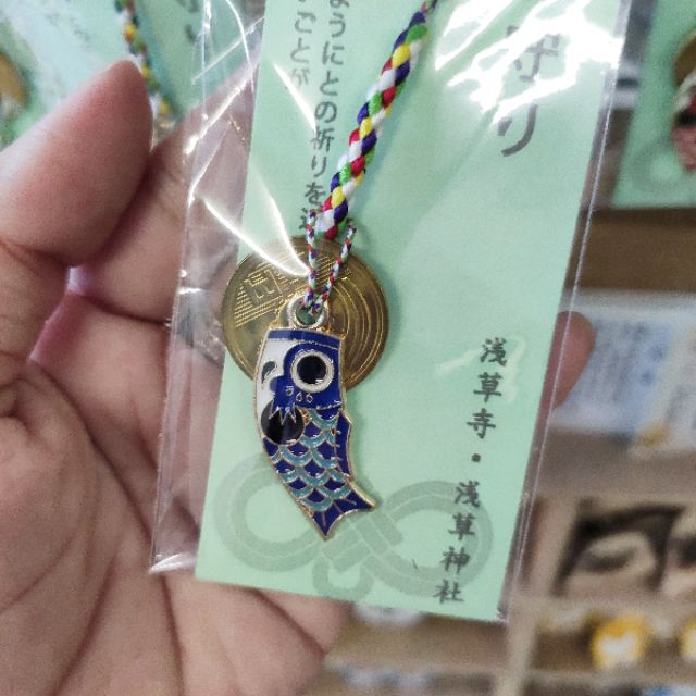 Móc khóa điện thoại/túi ví 5 yên và cá chép