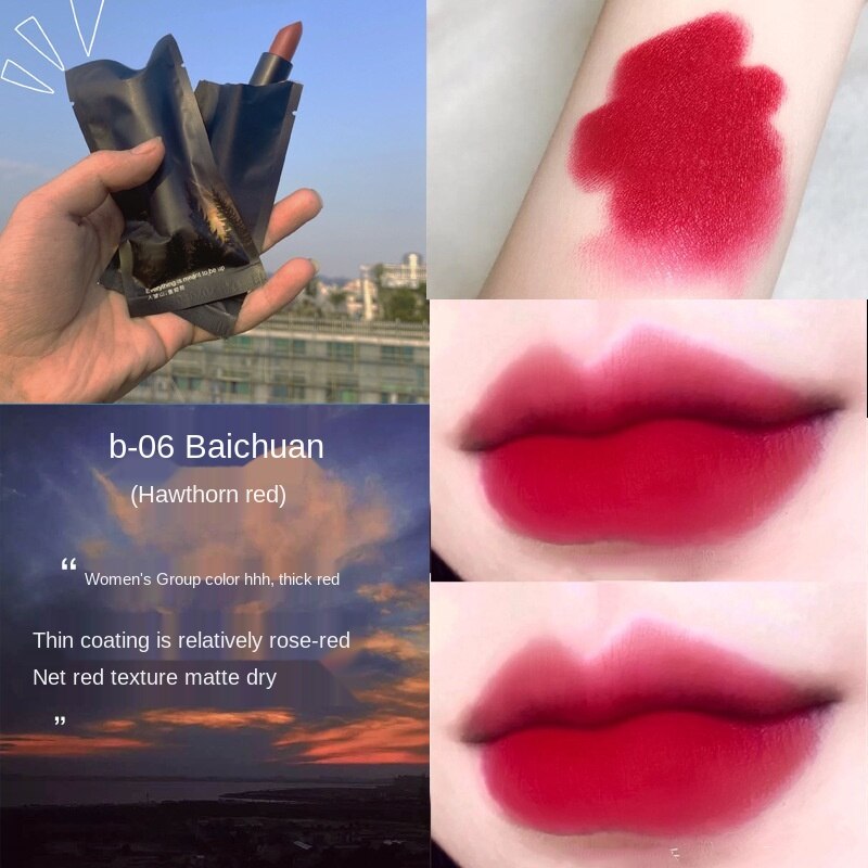YNKUDOLL Galaxy Matte Lipstick Matte Moisturizing Lipstick Paper Bag | BigBuy360 - bigbuy360.vn