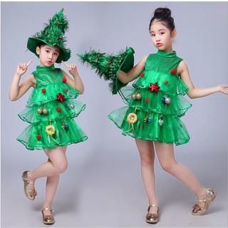 Đầm cây thông noel bé gái D345