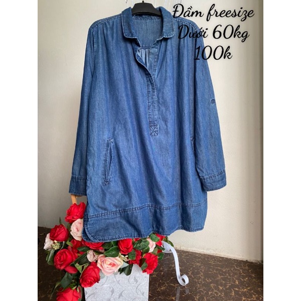 Đầm jean dáng babydoll