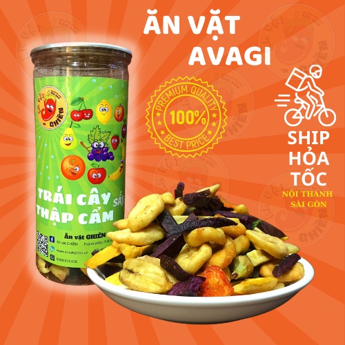 Trái cây thập cẩm sấy 270g đồ ăn vặt AVAGI vừa ngon vừa rẻ