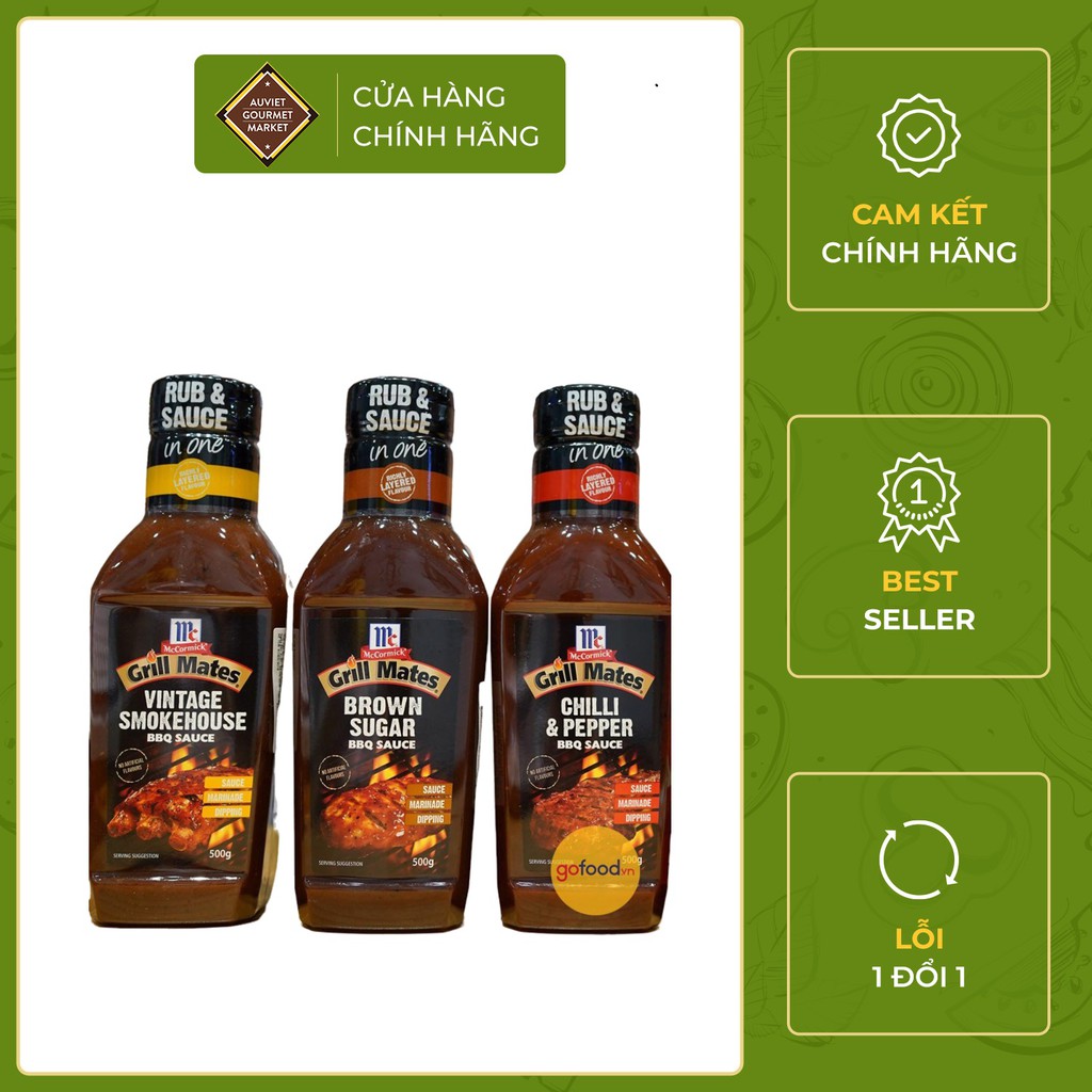 Sốt Ướp BBQ Mc Cormick 500gr 3 loại | BigBuy360 - bigbuy360.vn