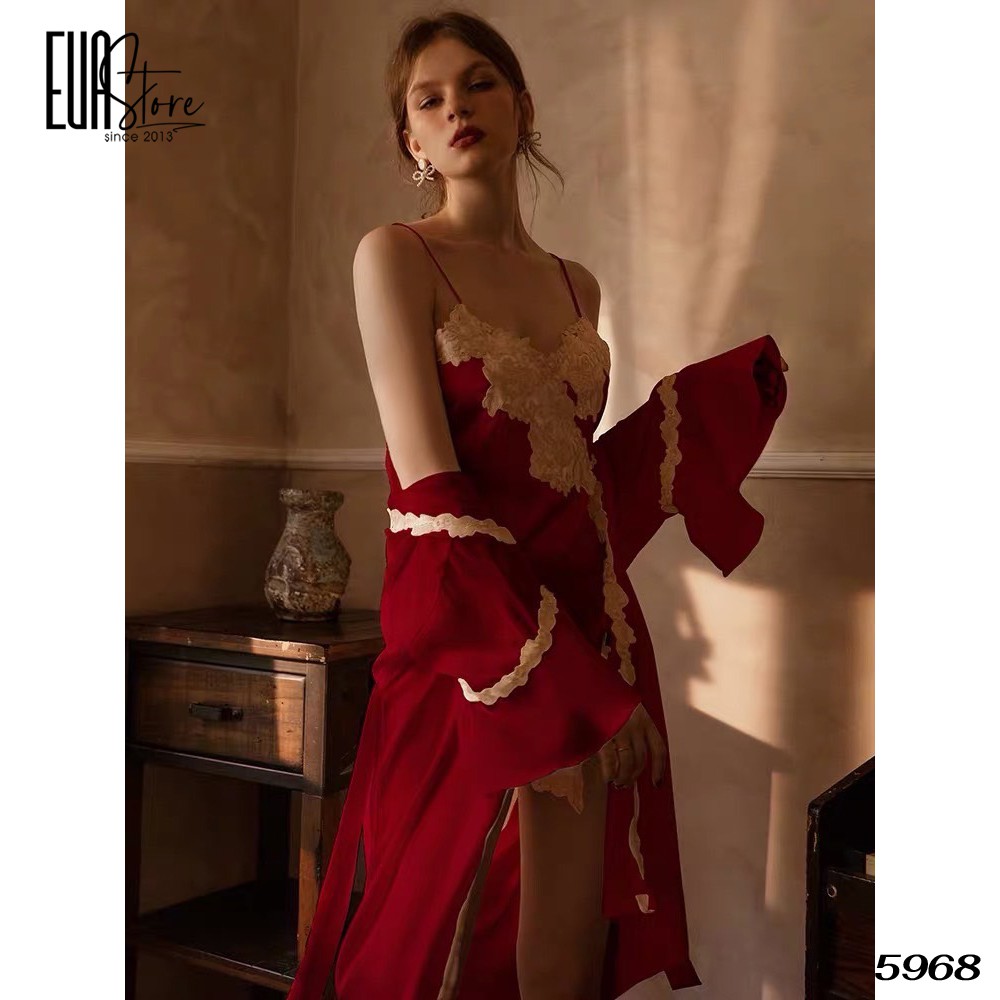 Áo choàng lụa viền ren mềm mại 5968 | BigBuy360 - bigbuy360.vn