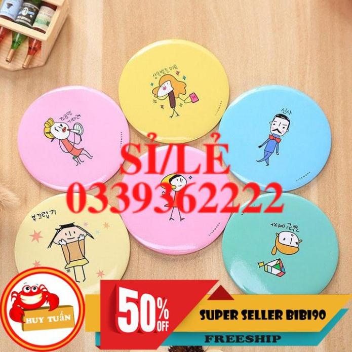 [ COCOLOVE ] Set 10 gương mini bỏ túi nhiều hình dễ thương  HAIANHSHOP