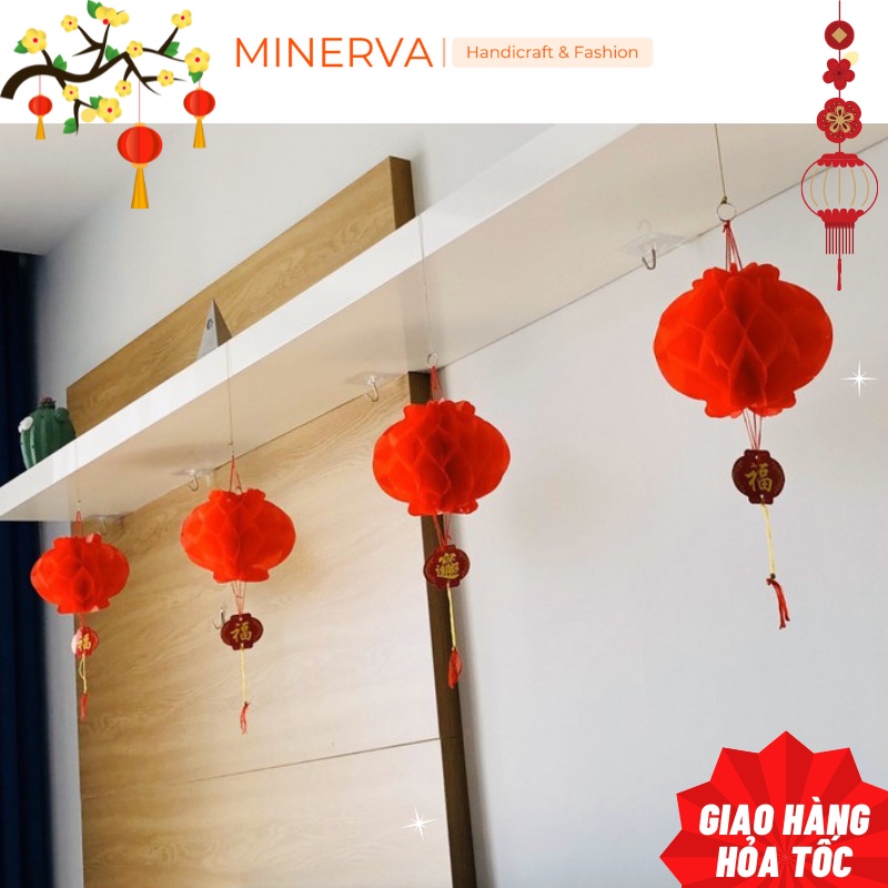 Bộ 10 Lồng đèn đỏ giấy dầu trang trí tết, trang trí lễ tiệc cưới hỏi , trang trí nhà cửa nhiều kích thước