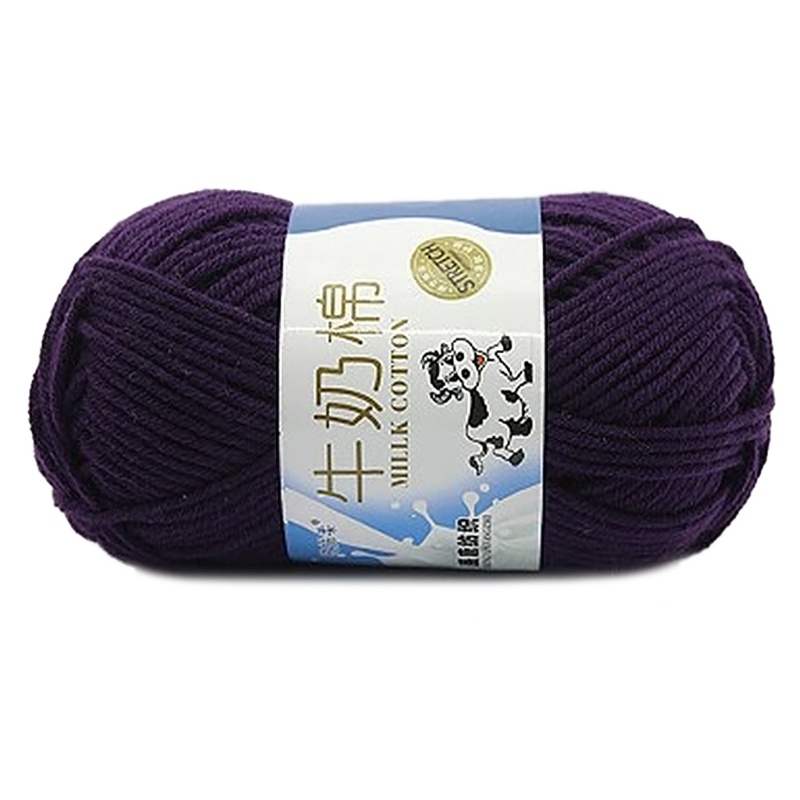 Cuộn Len Cotton Sữa Mềm Dùng Đan Khăn Choàng DIY