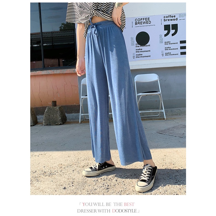 NRVP Quần Ống Rộng Lưng Cao Thời Trang Dành Cho Nữ