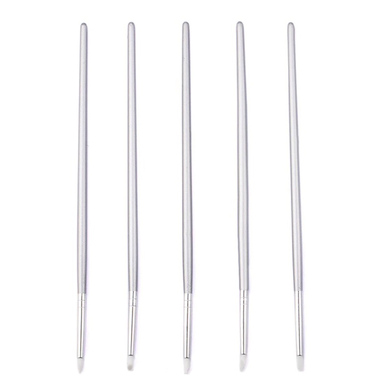 Set 5 Que Silicon Mềm Điêu Khắc Màu Đất Sét Resin Epoxy