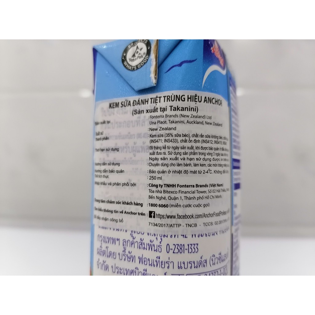 Kem sữa tiệt trùng  ANCHOR Whipping Cream