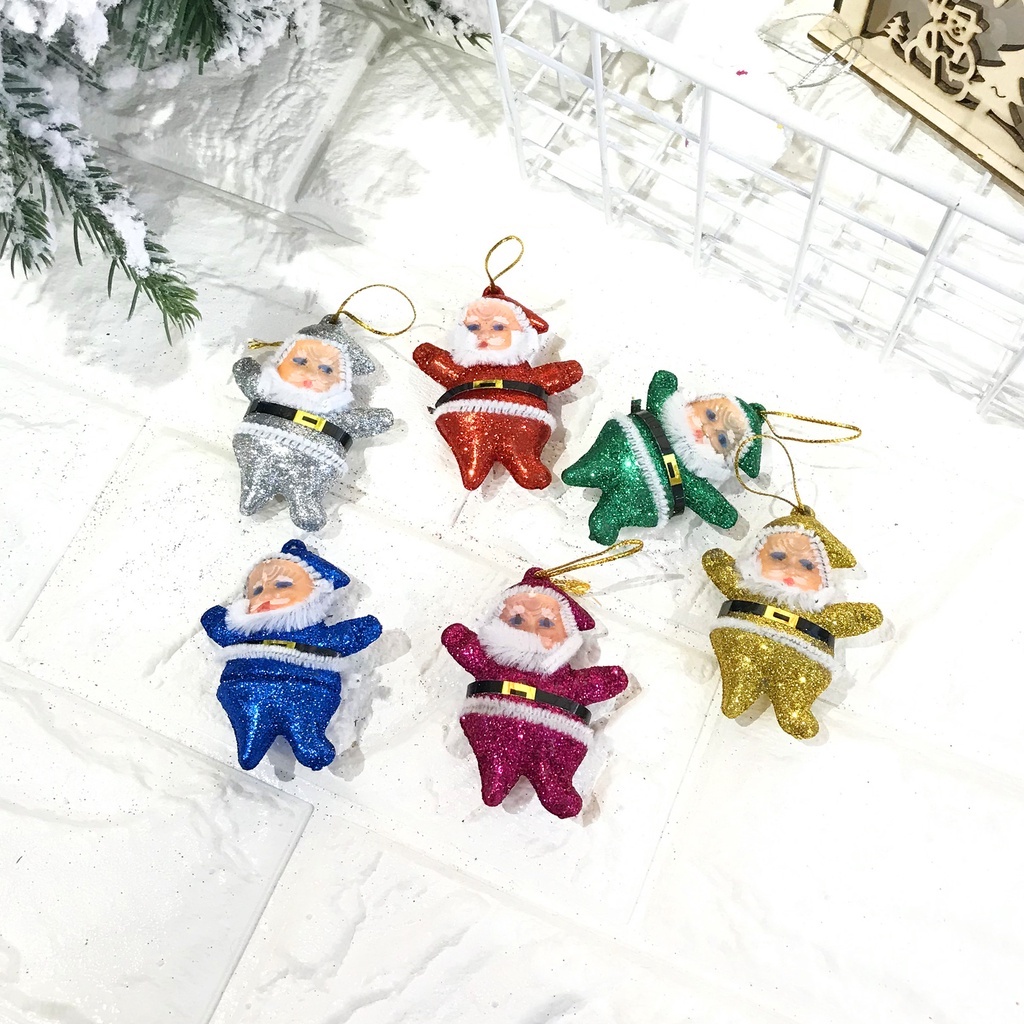 Set 3 đồ chơi ông già noel treo trang trí Giáng Sinh hoặc làm quà tặng cho bé