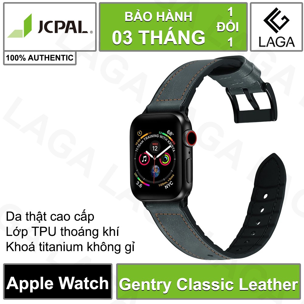 Dây Da Apple Watch JCPAL Gentry Classic Leather 38mm / 40mm / 42mm / 44mm / 41mm / 45mm