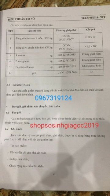 5 Gói khăn vải khô đa năng Hiền Trang mềm mại,an toàn cho bé