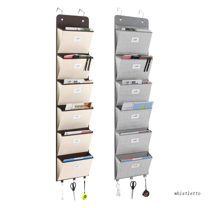 Khay Đựng Tài Liệu / Tạp Chí 6 Ngăn Gắn Tường Tiện Dụng