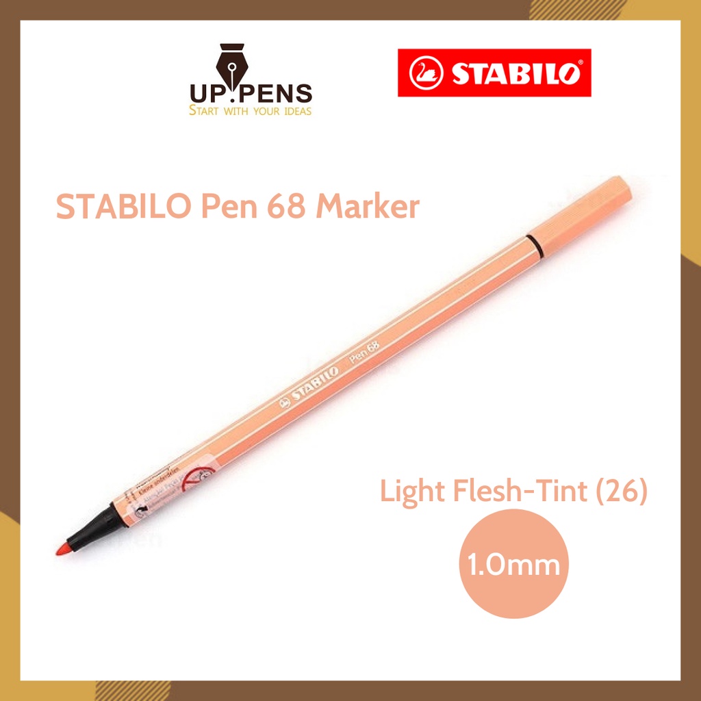 Bút lông màu Stabilo Pen 68 Marker - 1.0mm - Màu hồng đào (Light Flesh-Tint - 26)