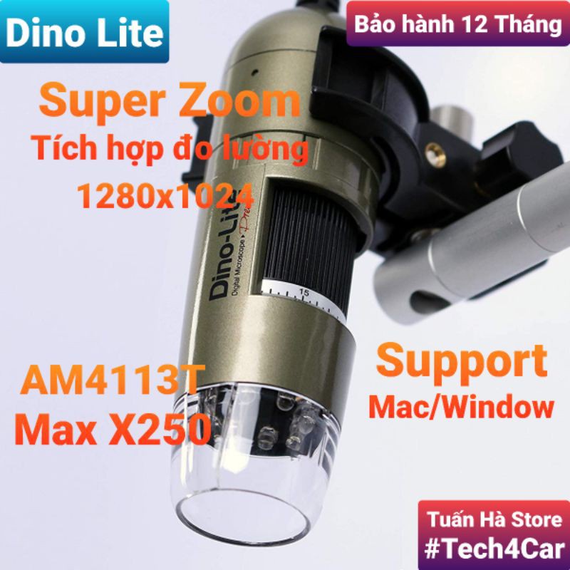 Kính hiển vi điện tử Dino Lite, AM4113T, AM413FVT UV  hàng chính hãng [Tech4Car]