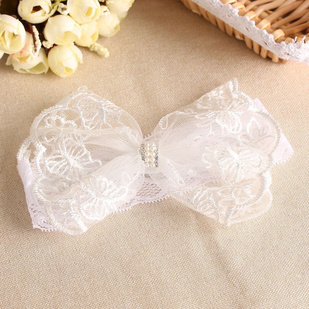 Băng đô nơ ren cho bé