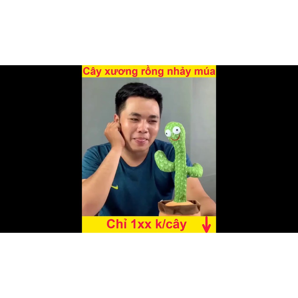 [NGOT10PTT]Xương Rồng Nhảy Múa Xương Rồng Nhại Tiếng 120 Bài Hát Dùng Sạc-SP chính hãng miễn phí VC