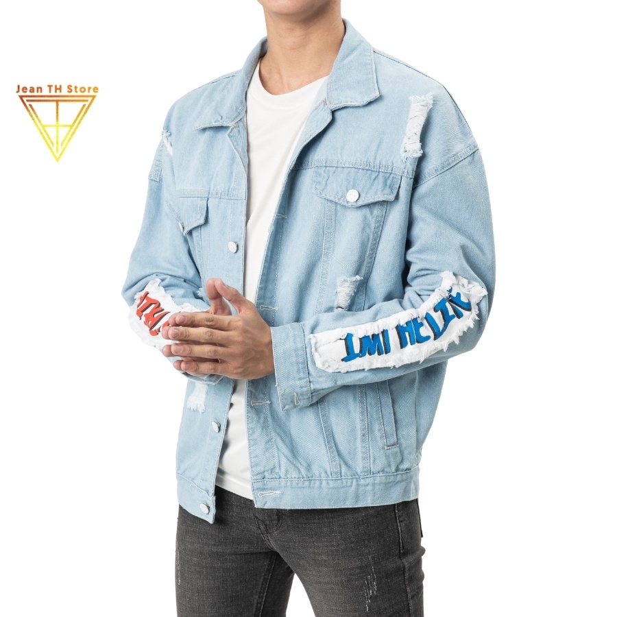 Áo khoác jean unisex nam nữ TH Store bò Strange cá tính phong cách ulzzang chống nắng - Hàng mới về