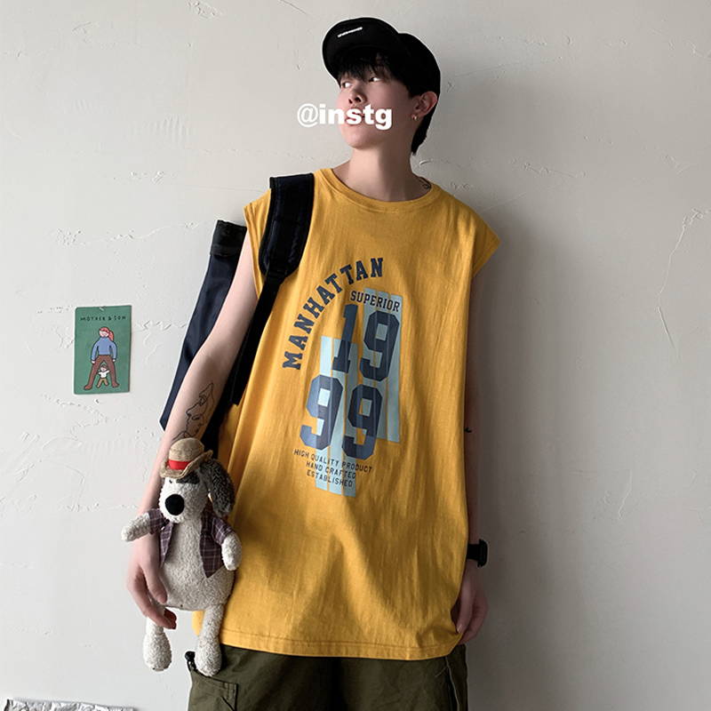 Áo Ba Lỗ Nam In Chữ Thời Trang Size M-5Xl 1999