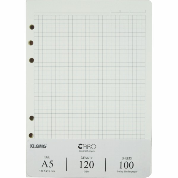 Sổ còng Klong A5 100 tờ ruột chấm Dot grid/ ô vuông caro/ kẻ ngang tiện lợi thay giấy refill
