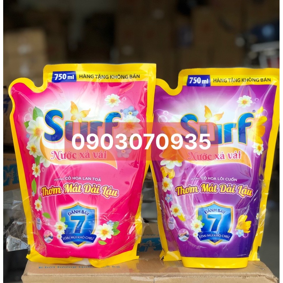 Nước Xả Vải SURF 750ML Khử Mùi Hương Hoa Lan Tỏa Hàng khuyến mãi