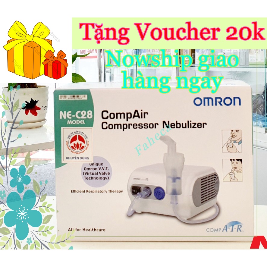 Máy Xông Mũi Họng (Xông Khí Dung) Omron NE-C28 - Công Nghệ Nhật Bản - Hàng Chính Hãng