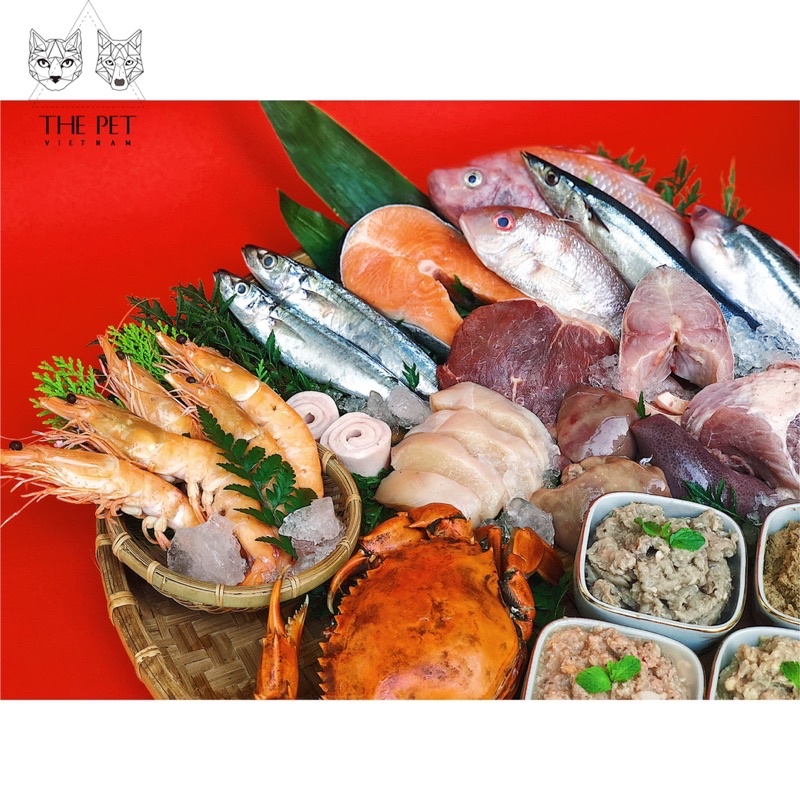 Thức ăn pate tươi THE PET cho chó mèo hộp 1 KG